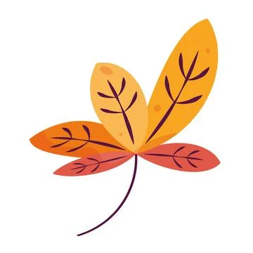 Isolated colored autumn leaf icon Vector Stock Illustration