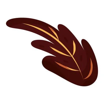Isolated colored autumn leaf icon Vector Stock Illustration