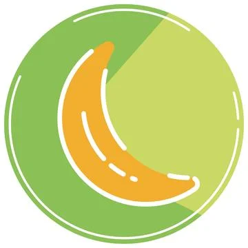 Isolated colored banana icon Flat design Vector Stock Illustration