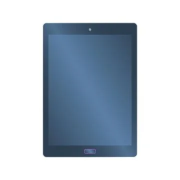 Isolated colored black tablet on white background. Flat design icon. Stock Illustration