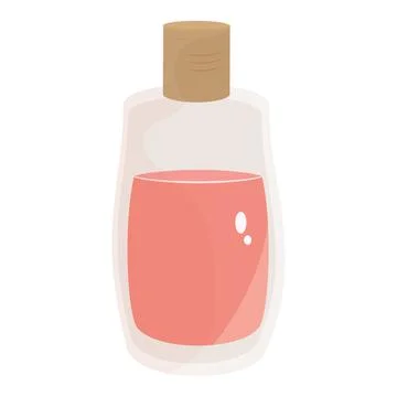 Isolated colored bottle of perfume icon Flat design Vector Stock Illustration