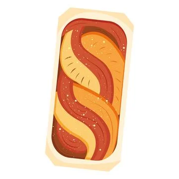 Isolated colored bread Bakery product Vector Stock Illustration