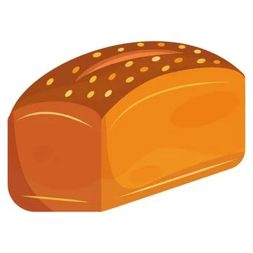 Isolated colored bread Bakery product Vector Stock Illustration