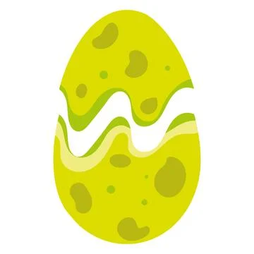Isolated colored broken eggshell icon Vector Stock Illustration