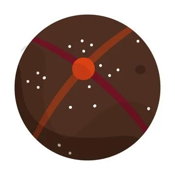 Isolated colored chocolate candy sketch icon Vector Stock Illustration