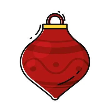Isolated colored christmas ball with texture Vector Stock Illustration