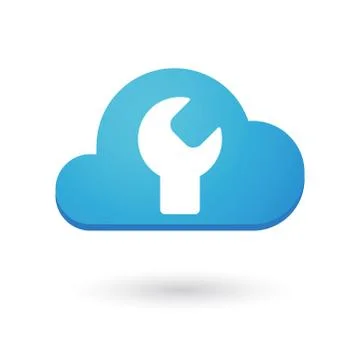 Isolated colored clouds with heart icon Stock Illustration