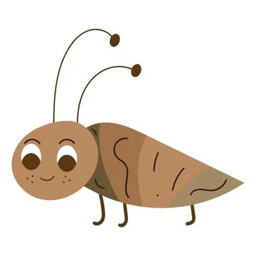 Isolated colored cockroach sketch character Vector Stock Illustration
