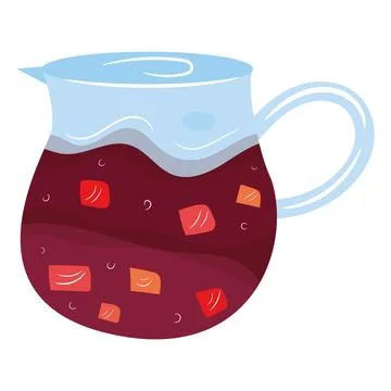 Isolated colored cold tea jar sketch icon Vector Stock Illustration