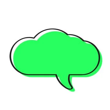 Isolated colored comic bubble chat Stock Illustration