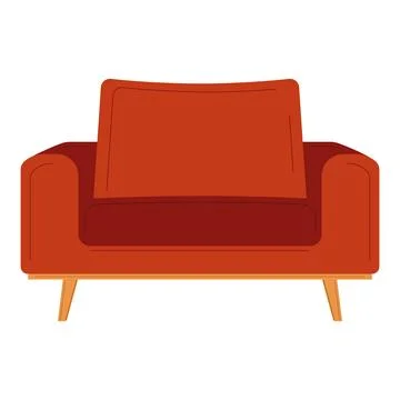 Isolated colored couch sketch icon Vector Stock Illustration