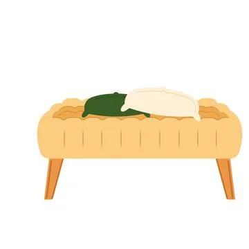Isolated colored couch sketch icon with pillows Vector Stock Illustration