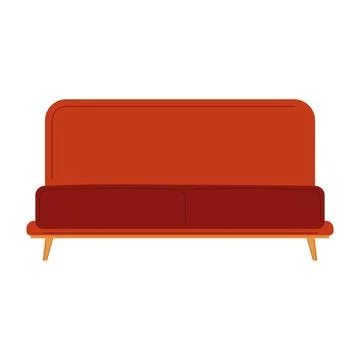 Isolated colored couch sketch icon Vector Stock Illustration