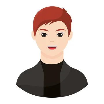 Isolated colored cute man character avatar Vector Stock Illustration