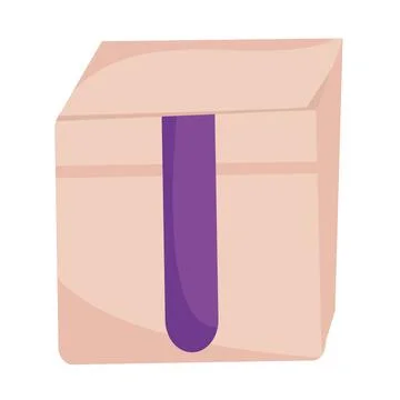 Isolated colored delivery box sketch icon Vector Stock Illustration