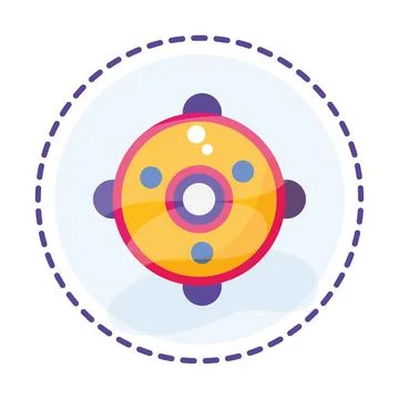 Isolated colored drum toy icon Flat design Vector Illustrazione stock