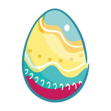 Isolated colored easter egg icon Vector Stock Illustration