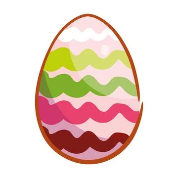Isolated colored easter egg icon Vector Stock Illustration