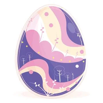 Isolated colored easter egg Spring season Stock Illustration