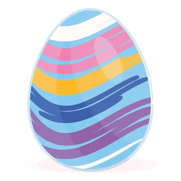 Isolated colored easter egg Spring season Stock Illustration