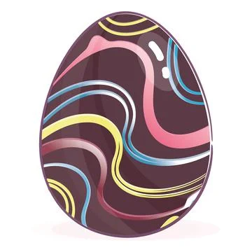 Isolated colored easter egg Spring season Stock Illustration