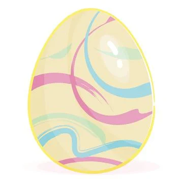 Isolated colored easter egg Spring season Stock Illustration