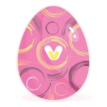 Isolated colored easter egg Spring season Stock Illustration