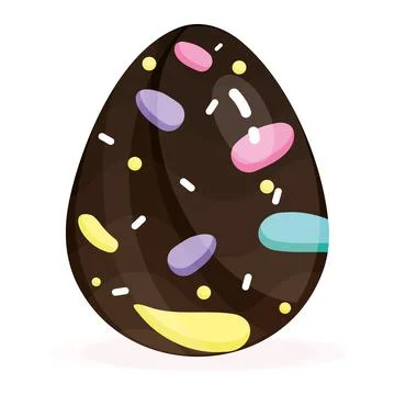 Isolated colored easter egg Spring season Stock Illustration