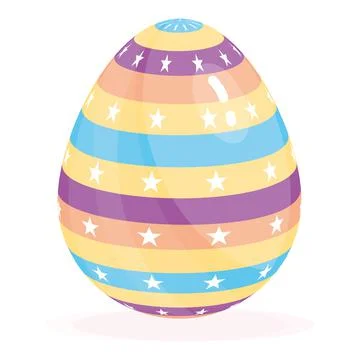 Isolated colored easter egg Spring season Stock-Illustration