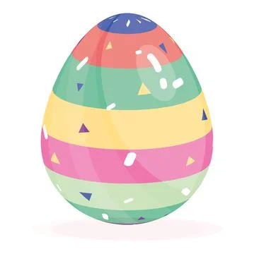Isolated colored easter egg Spring season Stock Illustration