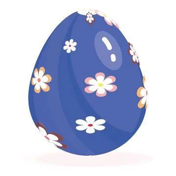 Isolated colored easter egg Spring season Stock Illustration