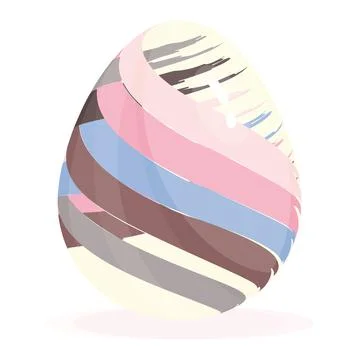 Isolated colored easter egg Spring season Stock Illustration