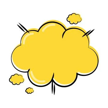 Isolated colored empty comic speech bubble Vector Stock Illustration