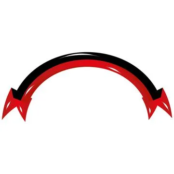 Isolated colored empty ribbon with black and red colors Vector Stock Illustration