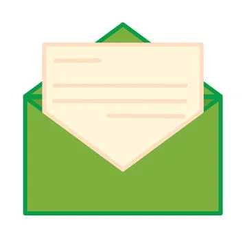 Isolated colored envelope office supply icon Vector Stock Illustration