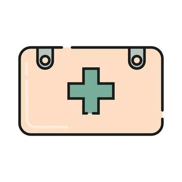 Isolated colored first aid kit Gaming icon Vector Illustrazione stock