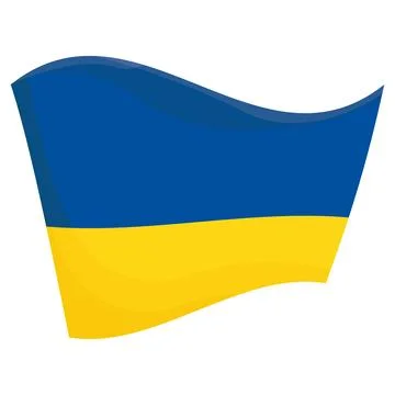 Isolated colored flag of Ukraine Vector Stock Illustration