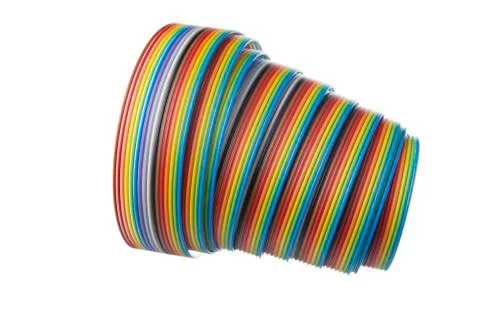 Isolated colored flatcable Stock Photos