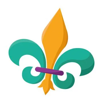 Isolated colored fleur de lis symbol Vector Stock Illustration