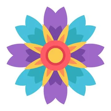 Isolated colored flower Stock Illustration