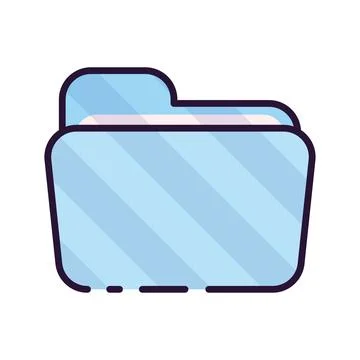 Isolated colored folder office sketch icon Vector Stock Illustration