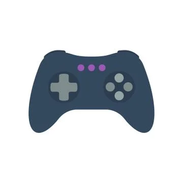 Isolated colored gamepad, game controller, joystick, console on white backgro Stock Illustration