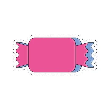 Isolated colored groovy 3d candy sticker icon Vector Ilustración de archivo