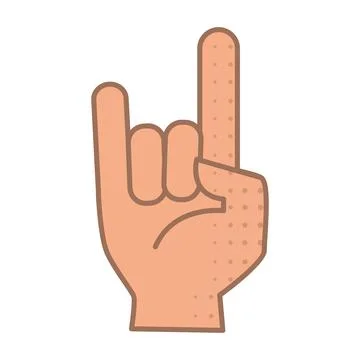 Isolated colored hand gesture icon Flat design Vector Stock Illustration