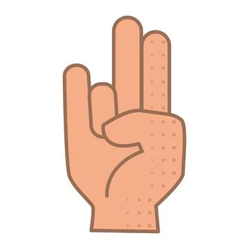 Isolated colored hand gesture icon Flat design Vector Illustrazione stock