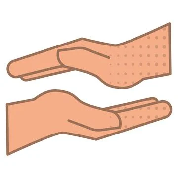 Isolated colored hand gesture icon Flat design Vector Stock Illustration