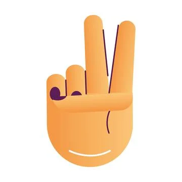 Isolated colored hand gesture icon Vector Stock Illustration