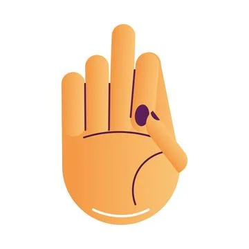 Isolated colored hand gesture icon Vector Stock Illustration