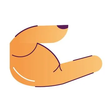 Isolated colored hand gesture icon Vector Stock Illustration