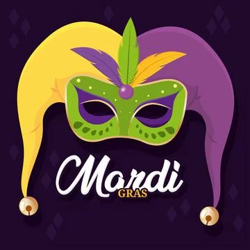 Isolated colored jester mask mardi gras Vector Stock-Illustration